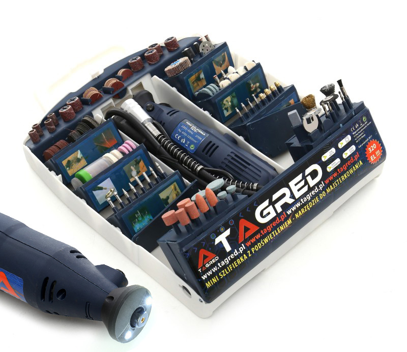 Mlynček, mini multifunkčný mlynček TAGRED TA701 LED 270W, až 320 prvkov!