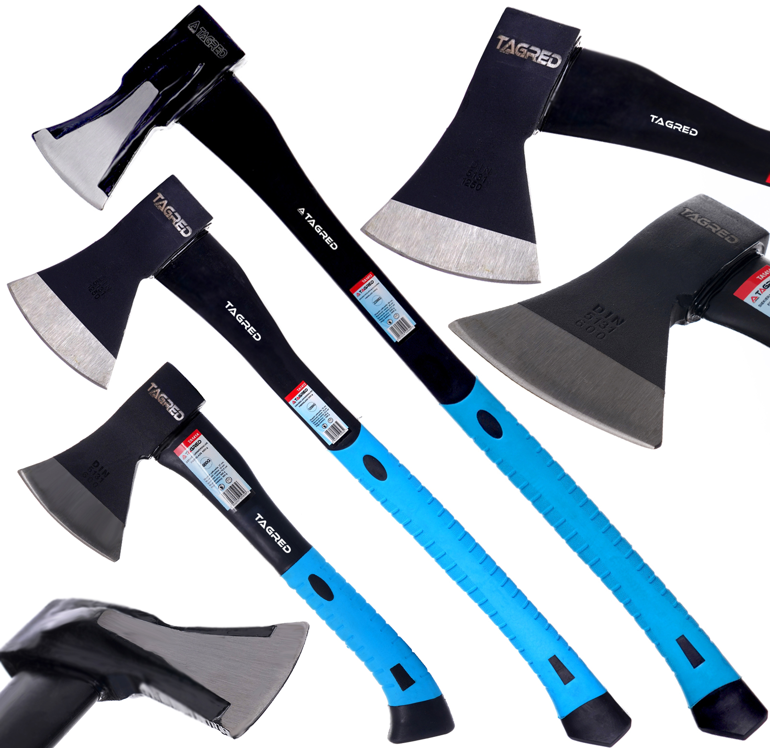 Sada 3 seker s topůrky z plastu typu Fiberglass, topůrko, univerzální, štípací TA1415