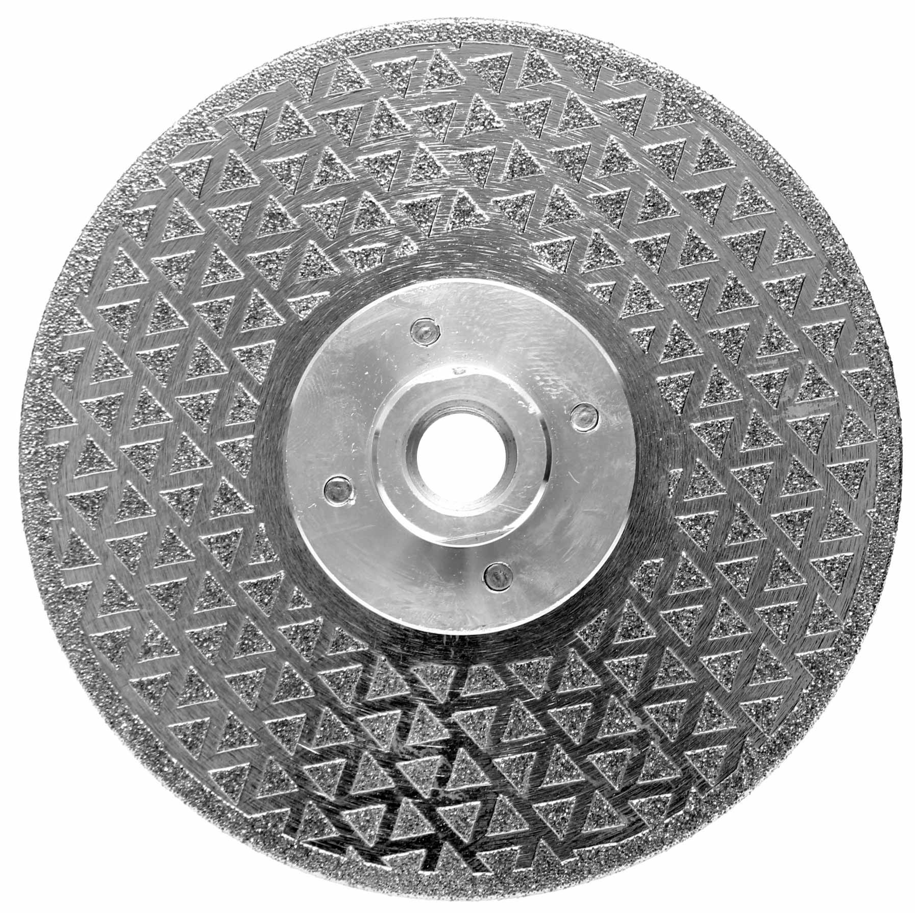 Diamantový kotouč 2v1 na řezání, broušení dlaždic, fazetování kamene, gresu, keramiky za sucha 125 mm M14 TA1127