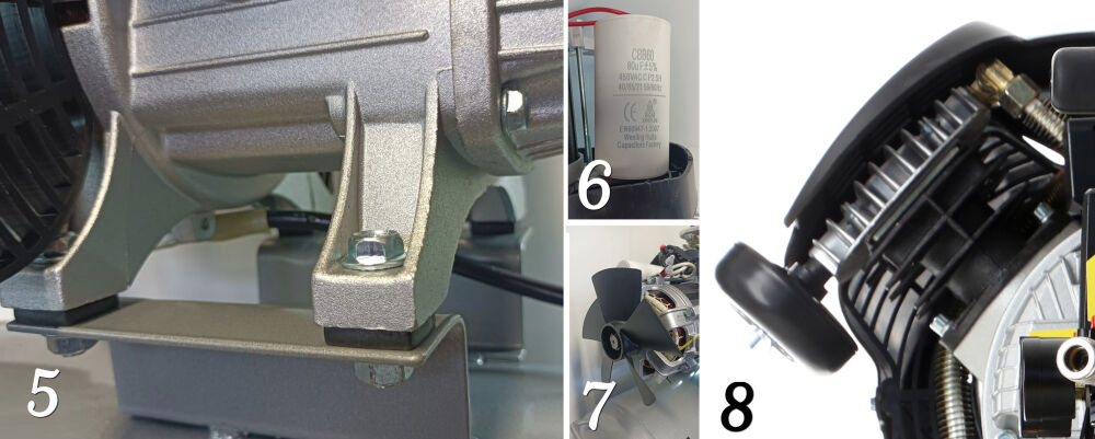 Kompresor bezolejowy dwutłokowy TA360 Kompresor bezolejowy dwutłokowy 50L TAGRED - Zalety