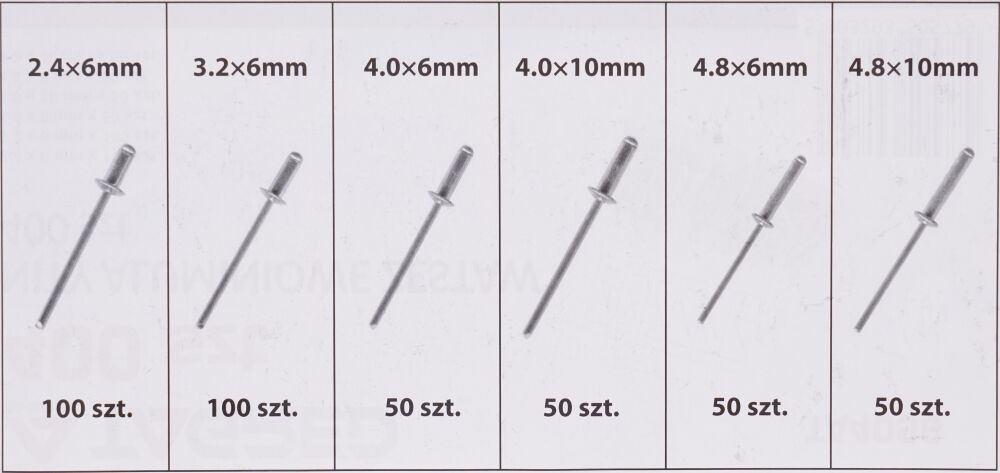 Detail hliníkových nitov