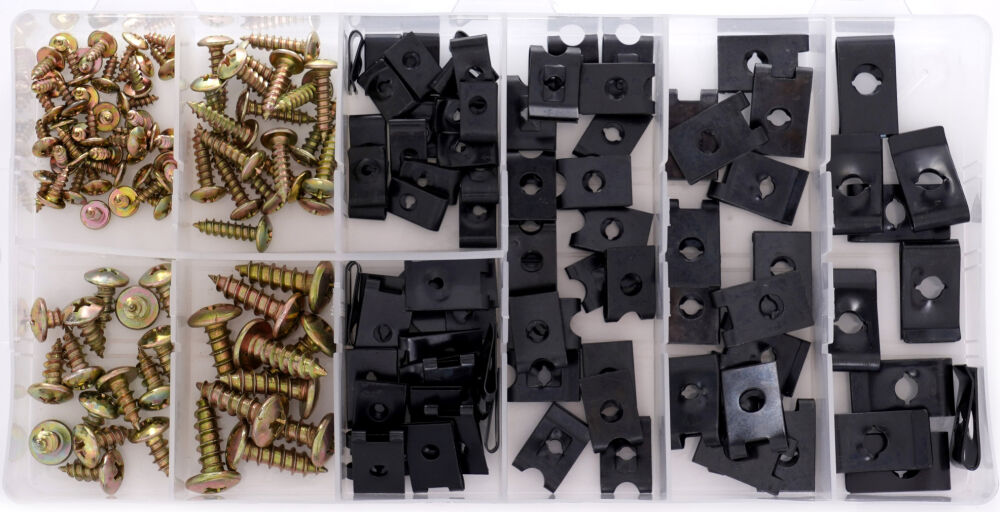 Prehľadný box so skrutkami a podložkami