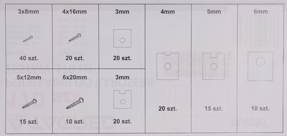 Sada skrutiek a podložiek