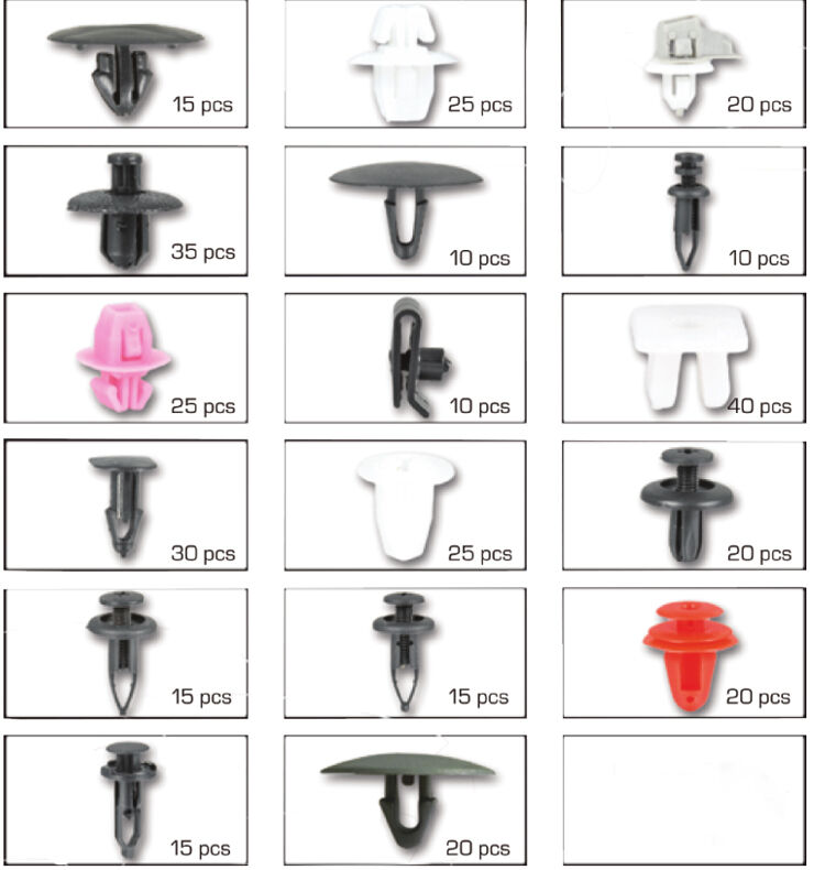 Vnútorný pohľad na krabicu s klipsami